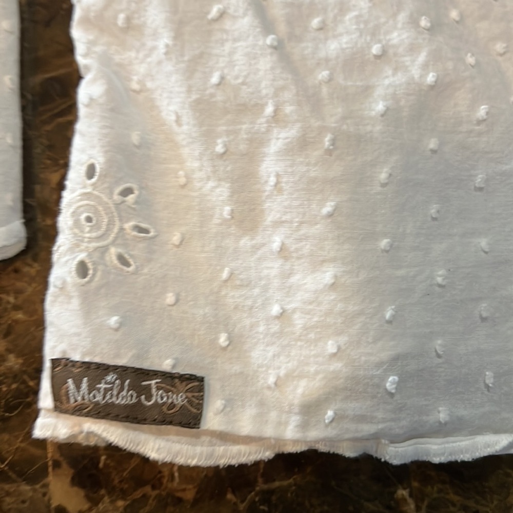 XL Matilda Jane very cute light weight white top   A433 - Picture 6 of 6